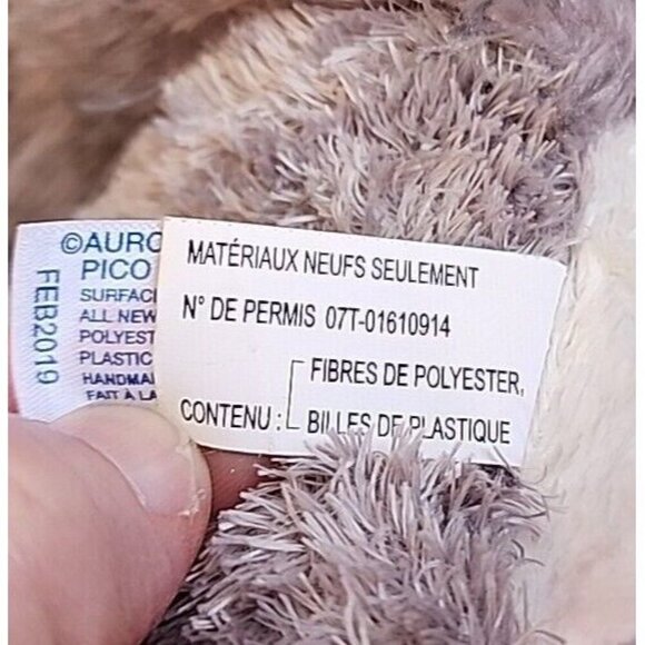 Aurora NUTTY Gray Squirrel Plush Mini Flopsie 6" Realistic Animal Grey Stuffed - Picture 9 of 10